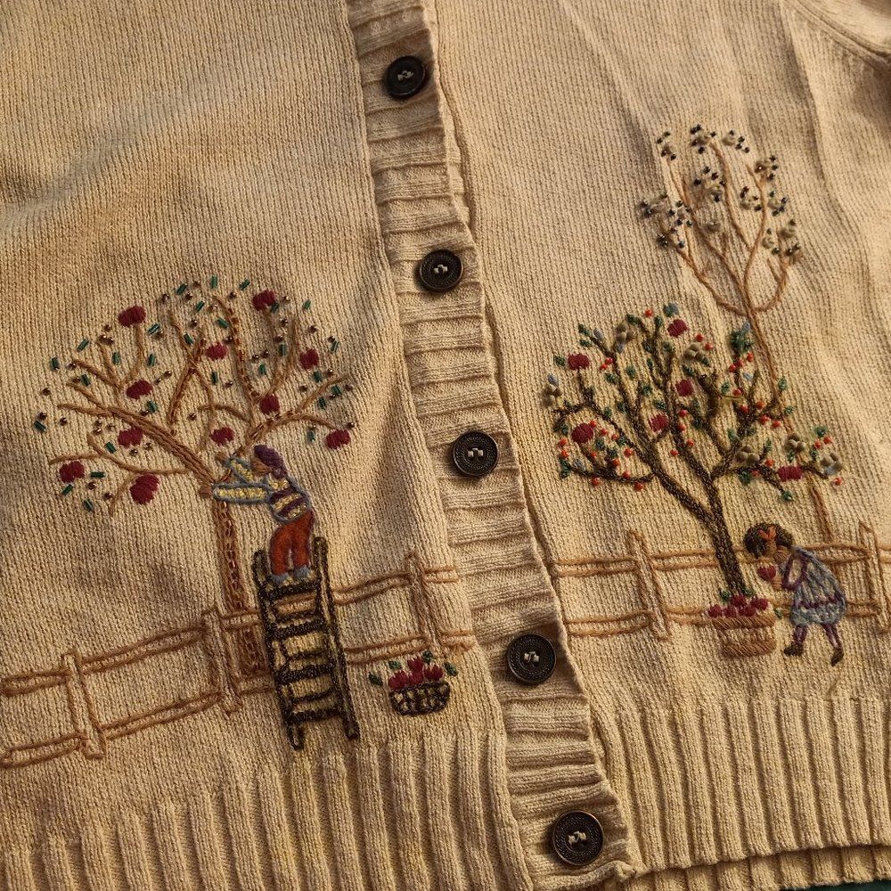 Alfred Dunner Button Down Apple Picking Embroider… - image 6